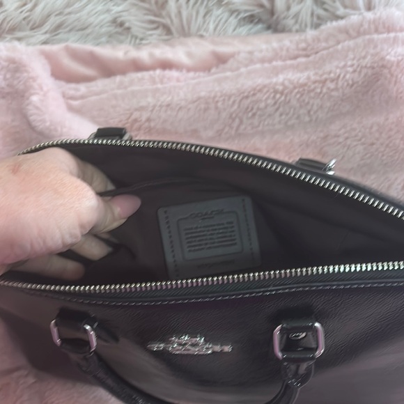 Coach Black Satchel with Silver Accents - Picture 4 of 7